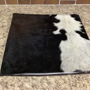 Handmade cowhide pillow cover